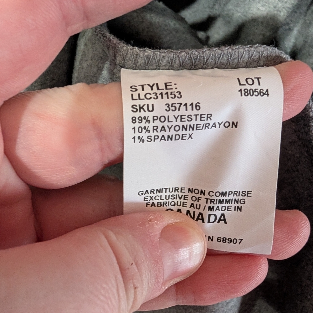 Le Château Light Grey Waterfall Wrap Coat – Made in Canada Size L - Picture 7 of 10
